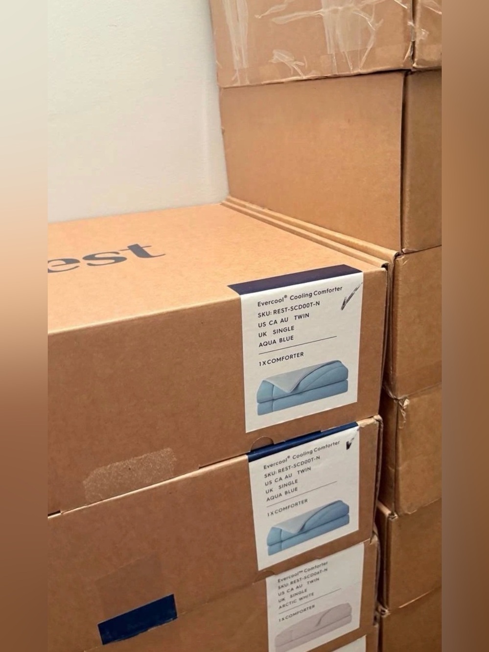 REST Evercool Cooling Comforter Blue Aqua TWIN 90” x 68” NEW in box‼️ONLY FEW - Picture 6 of 14